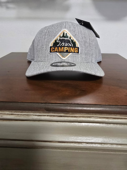 Snapback Ballcap Camping Bear Patch