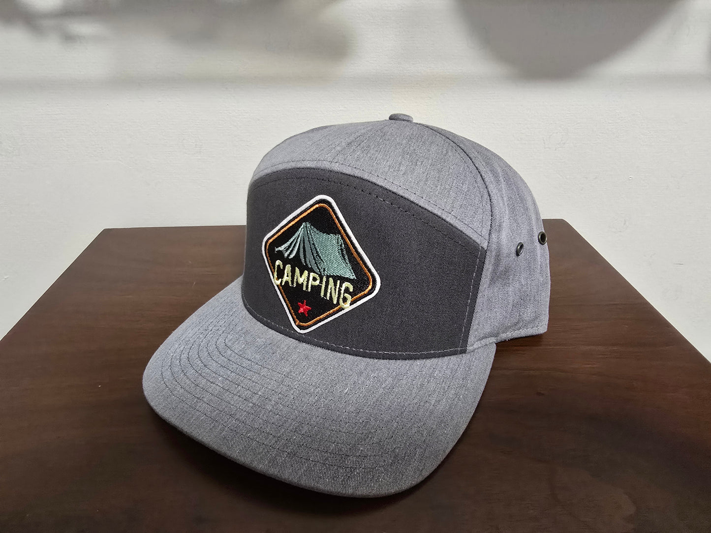 New Style Snap Back Hat with Camping Patch