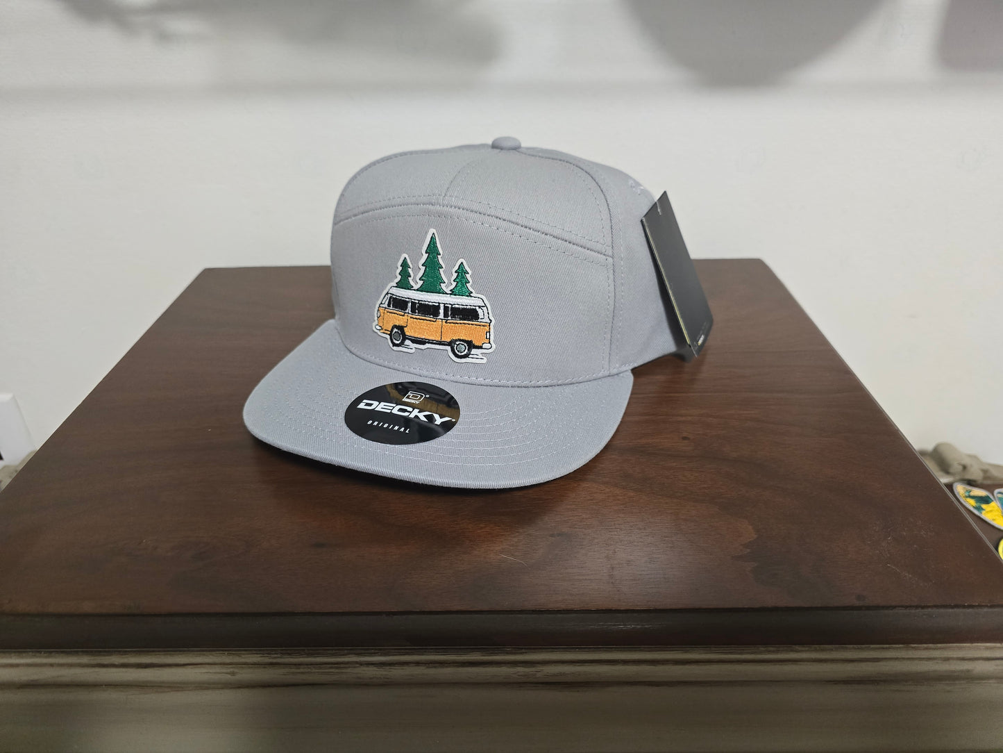 New Style Snap Back Hat with Camping Van Patch