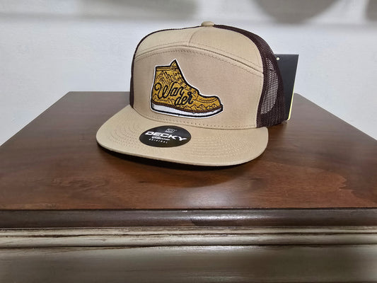 New Style Snap Back with Hiking Boot Patch